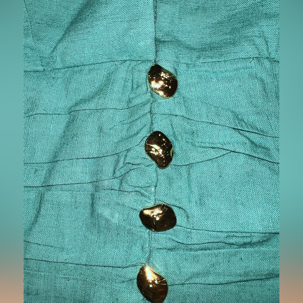 COMMENSE Cotton & Linen Kimono Sleeve Button Top COLOR - Army Green NWT XL - Picture 4 of 7